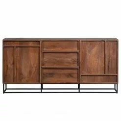 Red Living Sideboard Borro II - Mango massiv / Metall - Mango / Schwarz -Büromöbel Verkäufe 1000275686 210630 12482400419 DETAILS P000000001000275686