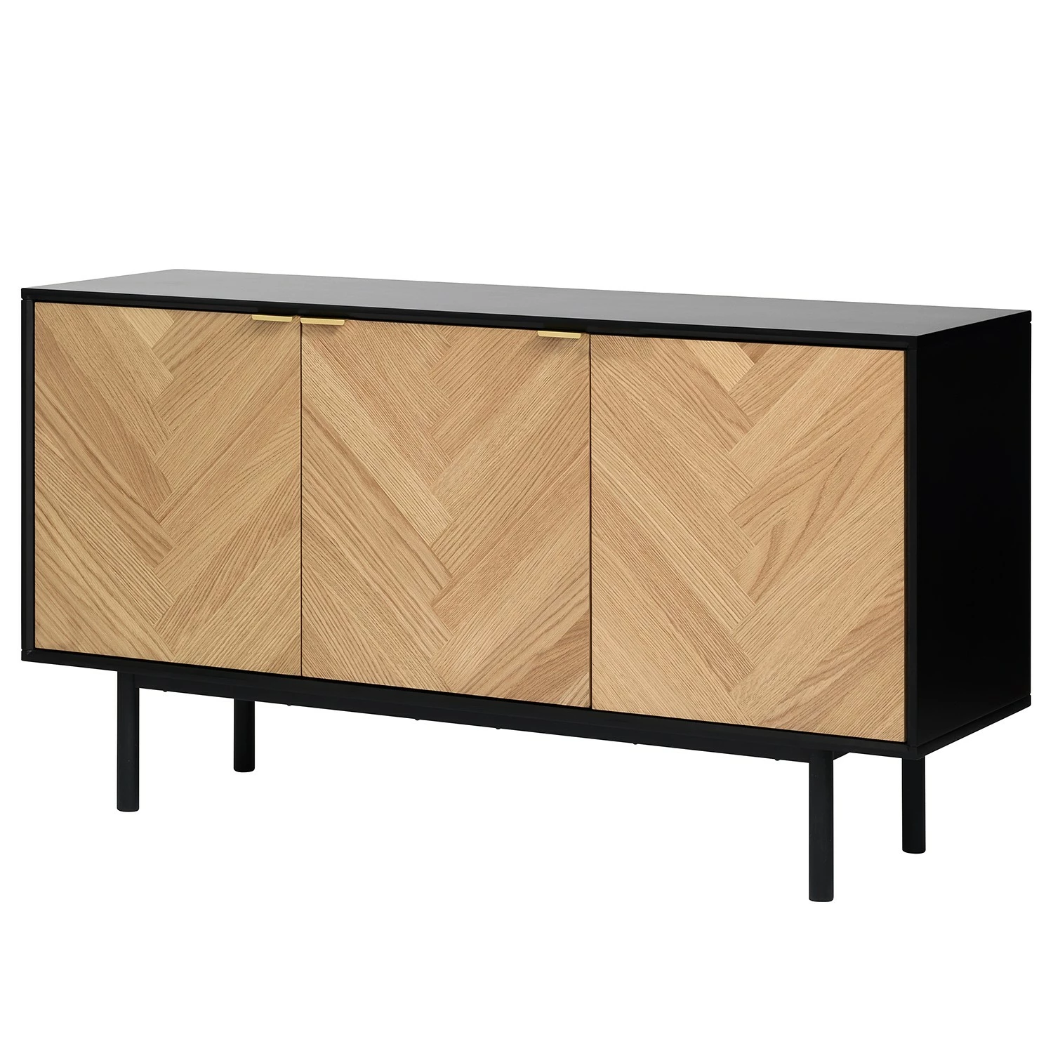 Loftscape Sideboard Charlo - Echtholzfurnier - Eiche / Schwarz 3 Loftscape Sideboard Charlo - Echtholzfurnier - Eiche / Schwarz