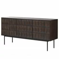 Red Living Sideboard Limes - Eiche massiv / Metall - Eiche Dunkel / Schwarz