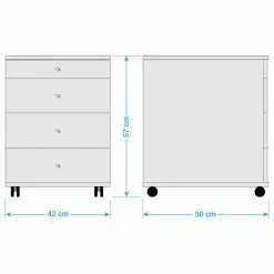 VCM Rollcontainer Lona Mini - Eiche Sonoma Dekor -Büromöbel Verkäufe 1000277778 220107 144344000562 SKETCH DETAILS P000000001000277778 sketch