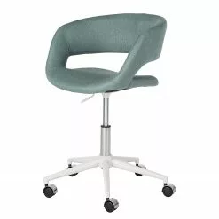 Mørteens Bürostuhl Buggio - Webstoff Cors: Mintgrau - Weiß