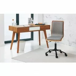 Loftscape Bürodrehstuhl Morez - Mischgewebe / Walnuss Furnier / Eisen - Grau / Walnuss / Schwarz -Büromöbel Verkäufe 1000278347 210715 11270800089 MOOD DETAILS P000000001000278347 mood