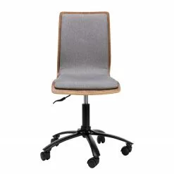 Loftscape Bürodrehstuhl Morez - Mischgewebe / Walnuss Furnier / Eisen - Grau / Walnuss / Schwarz -Büromöbel Verkäufe 1000278347 210715 11270800090 DETAILS P000000001000278347