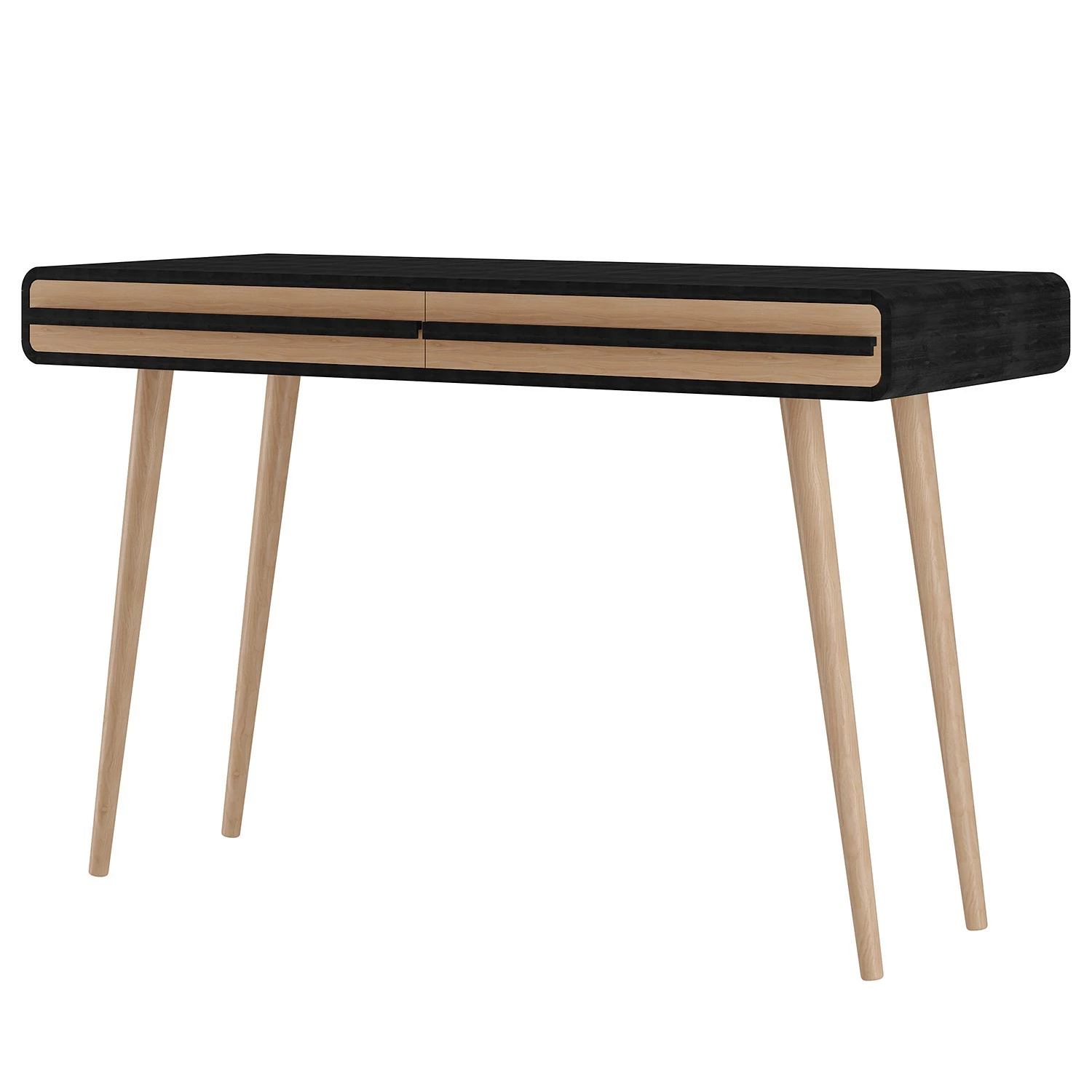 Norrwood Schreibtisch Amanda - Schwarz / Eiche Dekor 3 Norrwood Schreibtisch Amanda - Schwarz / Eiche Dekor