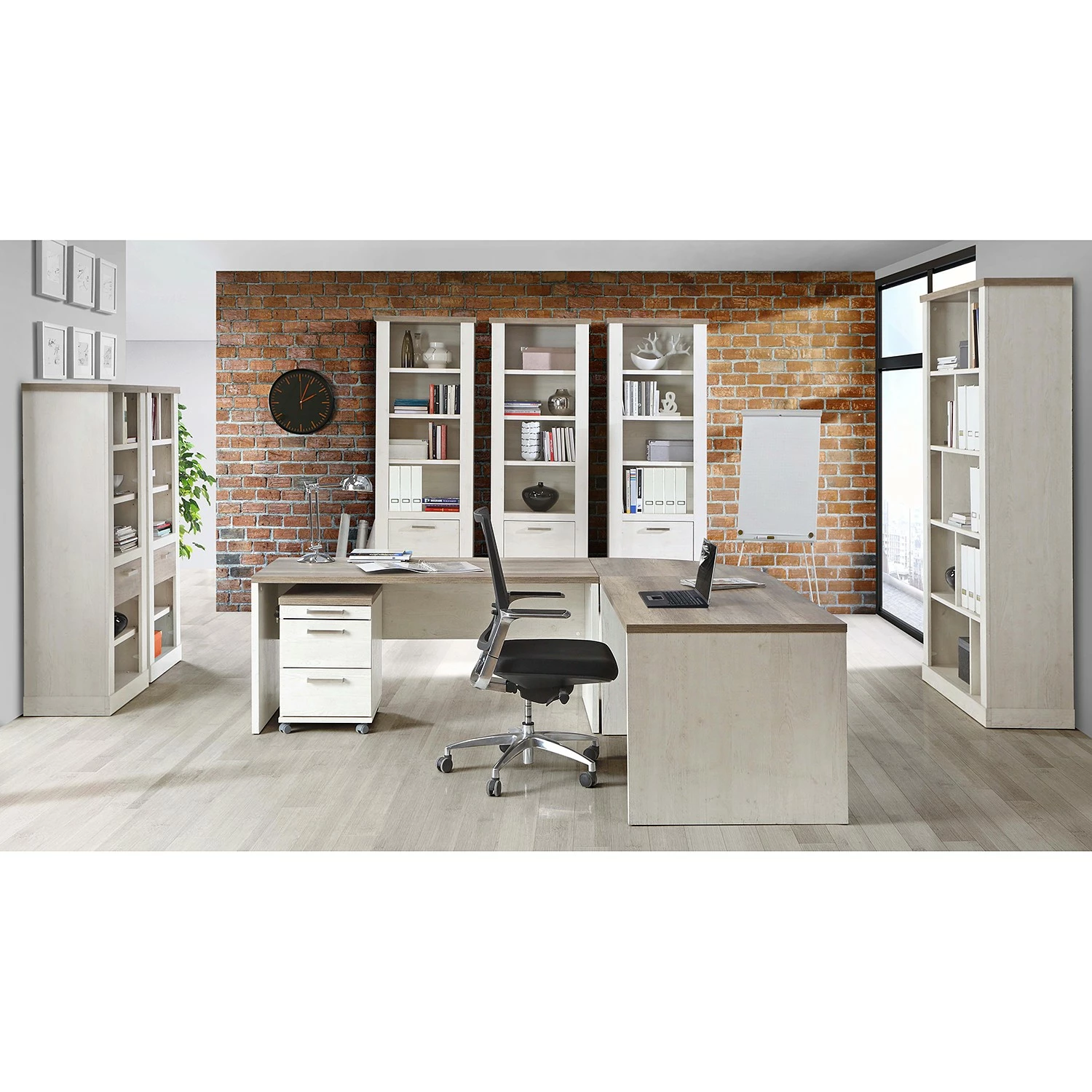 Maison Belfort Rollcontainer Morona - Pinie Weiß Dekor / Eiche Antik Dekor 5 Maison Belfort Rollcontainer Morona - Pinie Weiß Dekor / Eiche Antik Dekor – Bild 3