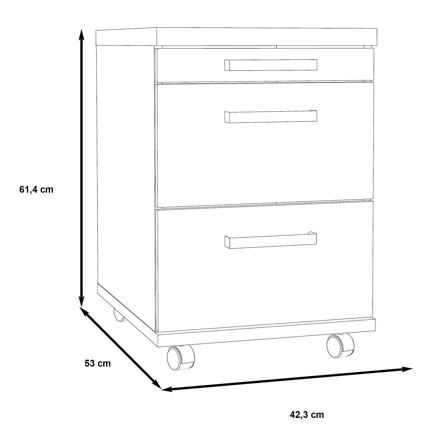 Maison Belfort Rollcontainer Morona - Pinie Weiß Dekor / Eiche Antik Dekor 9 Maison Belfort Rollcontainer Morona - Pinie Weiß Dekor / Eiche Antik Dekor – Bild 7