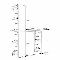 Fredriks Schreibtischkombination Bill - Eiche Sonoma Dekor 13 Fredriks Schreibtischkombination Bill - Eiche Sonoma Dekor -Büromöbel Verkäufe 1000280657 210813 08153700015 SKETCH DETAILS P000000001000280657 sketch