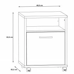Fredriks Rollcontainer Kendrick - Weiß / Grau -Büromöbel Verkäufe 1000280659 210813 08153700029 SKETCH DETAILS P000000001000280659 sketch