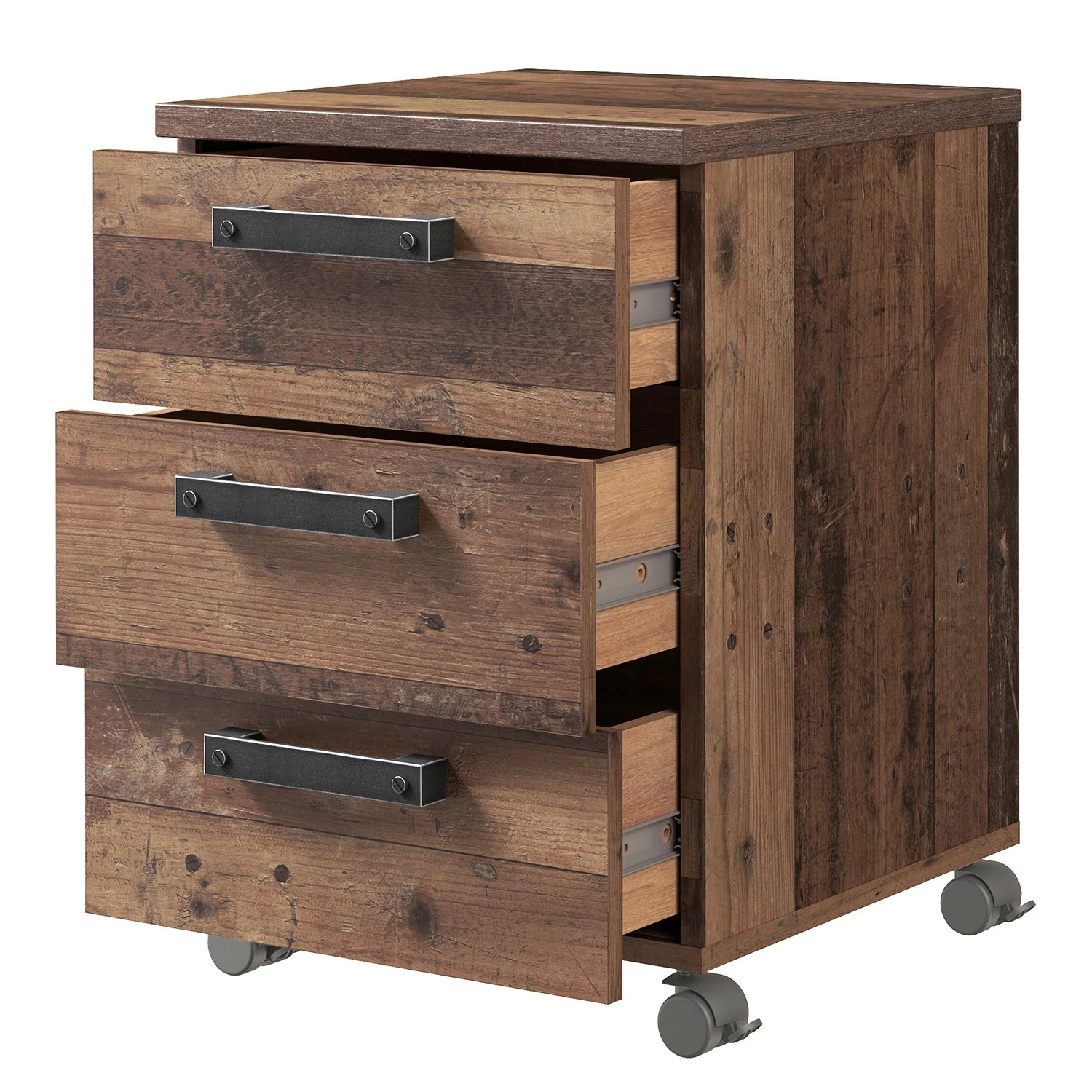 Red Living Rollcontainer Clifford - Altholz Dekor / Dunkelgrau 7 Red Living Rollcontainer Clifford - Altholz Dekor / Dunkelgrau – Bild 5