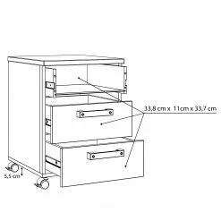 Red Living Rollcontainer Clifford - Altholz Dekor / Dunkelgrau 17 Red Living Rollcontainer Clifford - Altholz Dekor / Dunkelgrau -Büromöbel Verkäufe 1000280660 210813 08153800039 SKETCH DETAILS P000000001000280660 sketch