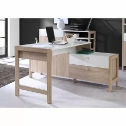 Fredriks Schreibtischkombination Holvik - Eiche Sonoma Dekor / Weiß -Büromöbel Verkäufe 1000280666 210813 08153900058 MOOD DETAILS P000000001000280666 mood