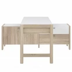 Fredriks Schreibtischkombination Holvik - Eiche Sonoma Dekor / Weiß -Büromöbel Verkäufe 1000280666 210813 08153900061 DETAILS P000000001000280666
