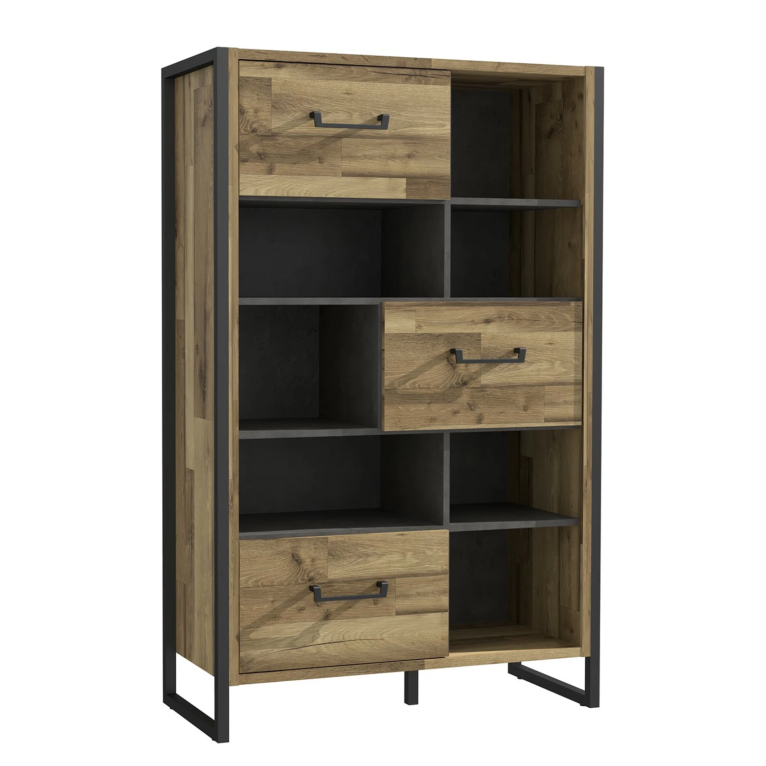 Red Living Regal Voru II - Eiche Stirling Dekor / Anthrazit 3 Red Living Regal Voru II - Eiche Stirling Dekor / Anthrazit