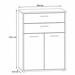 Fredriks Aktenschrank Kendrick V - Weiß / Grau -Büromöbel Verkäufe 1000280670 210813 08154100093 SKETCH DETAILS P000000001000280670 sketch