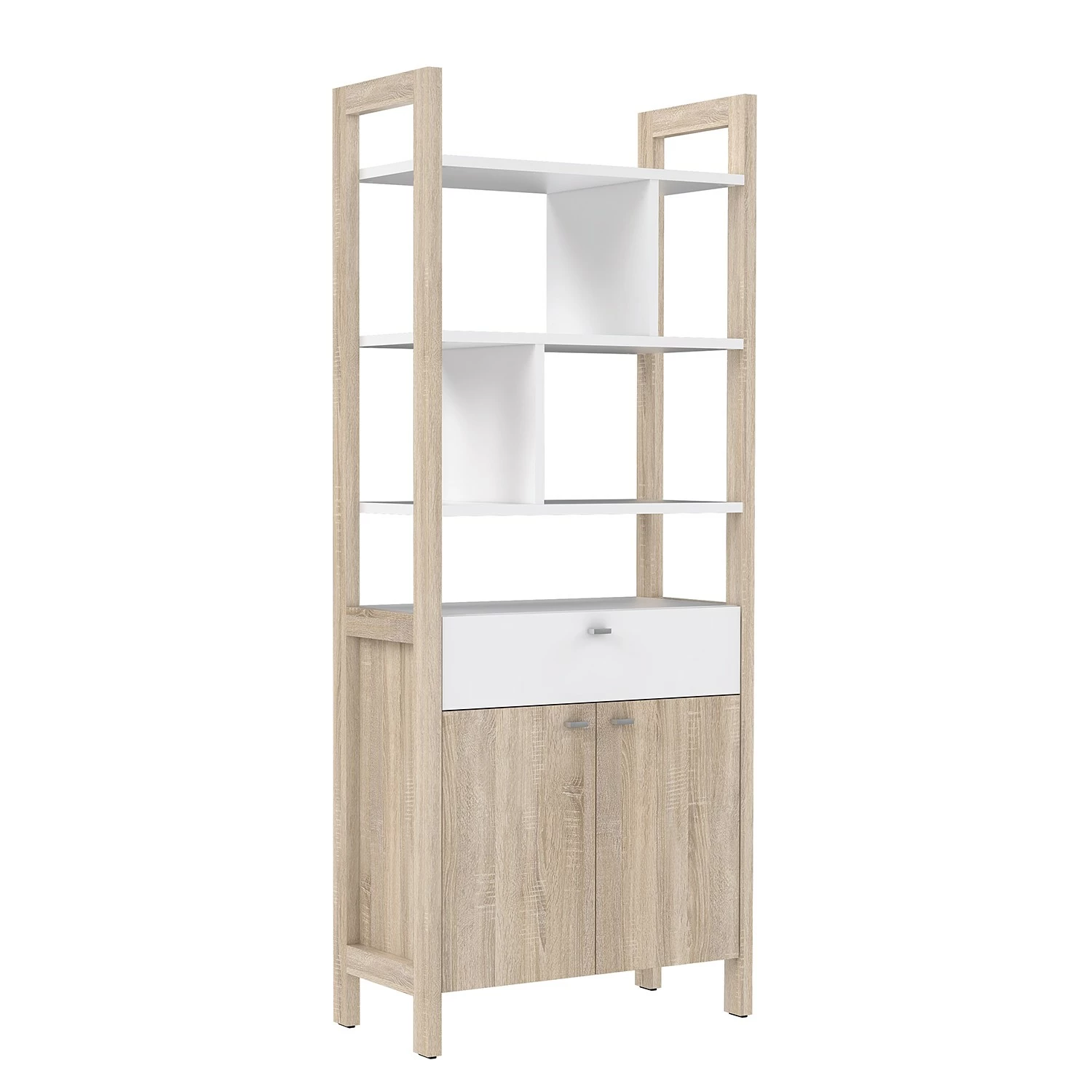 Norrwood Regal Holvik - Eiche Sonoma Dekor / Weiß 3 Norrwood Regal Holvik - Eiche Sonoma Dekor / Weiß