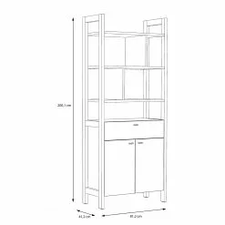 Norrwood Regal Holvik - Eiche Sonoma Dekor / Weiß 18 Norrwood Regal Holvik - Eiche Sonoma Dekor / Weiß -Büromöbel Verkäufe 1000280674 210813 08154300121 SKETCH DETAILS P000000001000280674 sketch