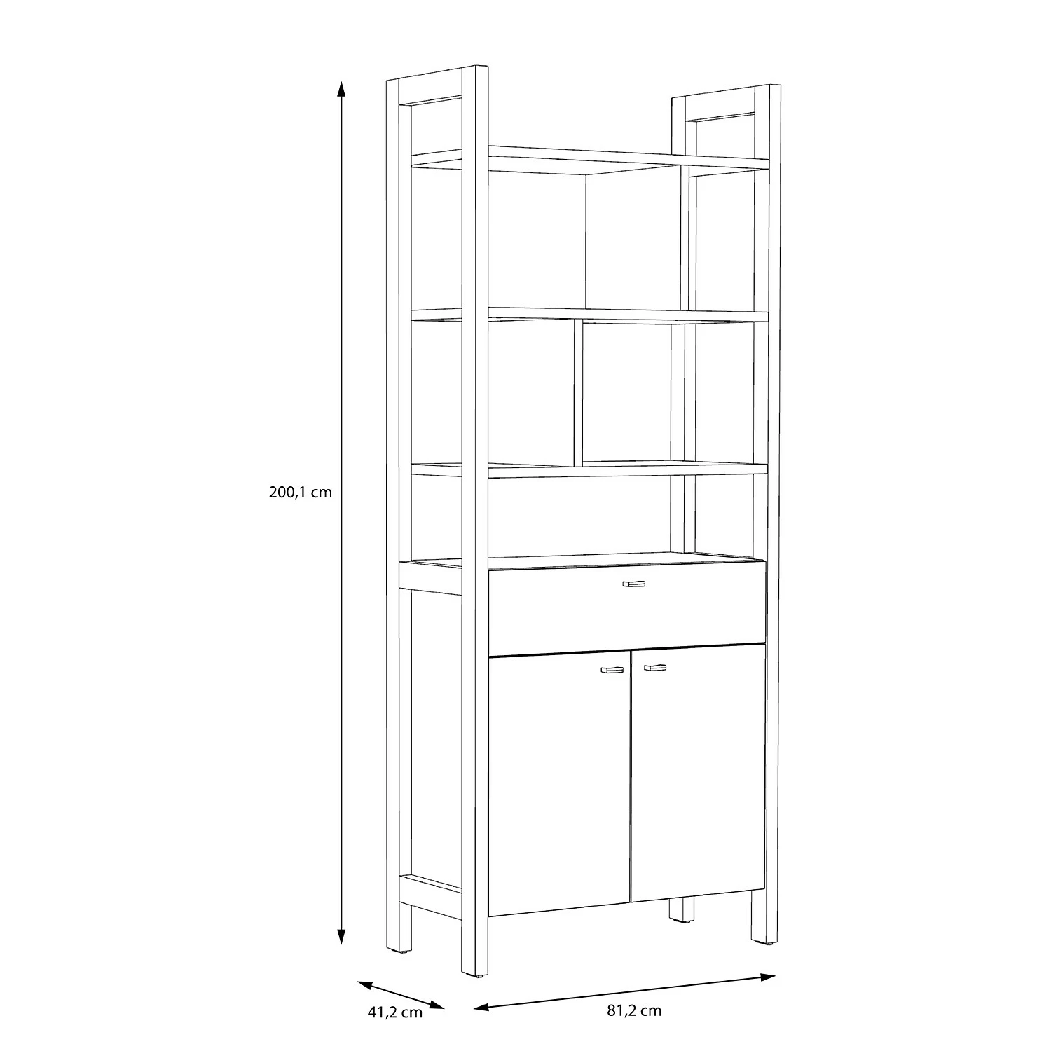 Norrwood Regal Holvik - Eiche Sonoma Dekor / Weiß 10 Norrwood Regal Holvik - Eiche Sonoma Dekor / Weiß – Bild 8