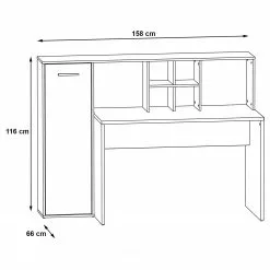 Fredriks Schreibtischkombination Eston - Eiche Sonoma Dekor -Büromöbel Verkäufe 1000280676 210813 08154400133 SKETCH DETAILS P000000001000280676 sketch