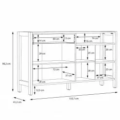 Norrwood Kommode Holvik - Eiche Sonoma Dekor / Weiß 19 Norrwood Kommode Holvik - Eiche Sonoma Dekor / Weiß -Büromöbel Verkäufe 1000280679 210813 08154500158 SKETCH DETAILS P000000001000280679 sketch