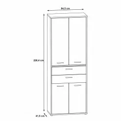 Fredriks Aktenschrank Kendrick VI - Weiß / Grau -Büromöbel Verkäufe 1000280681 210813 08154700175 SKETCH DETAILS P000000001000280681 sketch