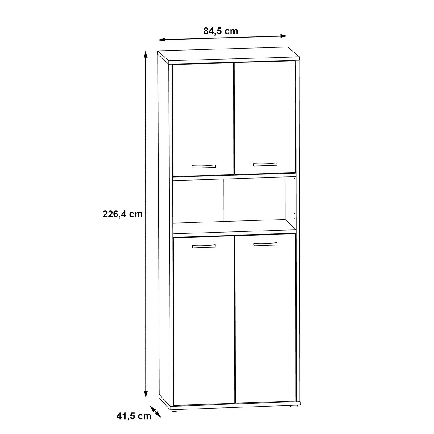 Fredriks Aktenschrank Kendrick III - Weiß / Grau 10 Fredriks Aktenschrank Kendrick III - Weiß / Grau – Bild 8