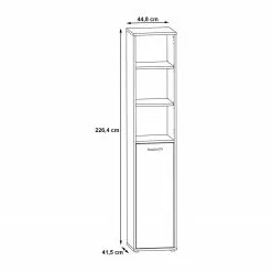 Fredriks Regal Kendrick II - Weiß / Grau -Büromöbel Verkäufe 1000280686 210813 08154900223 SKETCH DETAILS P000000001000280686 sketch
