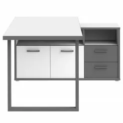Fredriks Eckschreibtisch Kendrick II - Weiß / Grau -Büromöbel Verkäufe 1000280698 210813 08155400293 DETAILS P000000001000280698