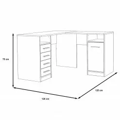 Fredriks Eckschreibtisch Nita - Weiß -Büromöbel Verkäufe 1000280704 210813 08155700344 SKETCH DETAILS P000000001000280704 sketch
