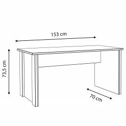 Red Living Schreibtisch Clifford - Breite: 153 cm -Büromöbel Verkäufe 1000280707 210813 08155800370 SKETCH DETAILS P000000001000280707 sketch