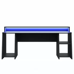 Fredriks Schreibtisch Trent IV - (mit Beleuchtung) Matt Schwarz -Büromöbel Verkäufe 1000280710 210813 08155900389 DETAILS P000000001000280710