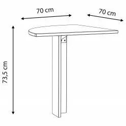 Red Living Schreibtisch-Ansatz Clifford - Altholz Dekor / Dunkelgrau -Büromöbel Verkäufe 1000280714 210813 08160000412 SKETCH DETAILS P000000001000280714 sketch