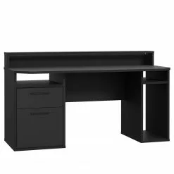 Fredriks Schreibtisch Trent III - Matt Schwarz - Mit Beleuchtung -Büromöbel Verkäufe 1000280716 210813 08160100428 DETAILS P000000001000280716