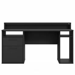 Fredriks Schreibtisch Trent III - Matt Schwarz - Mit Beleuchtung -Büromöbel Verkäufe 1000280716 210813 08160100429 DETAILS P000000001000280716