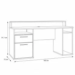 Fredriks Schreibtisch Trent III - Matt Schwarz - Mit Beleuchtung -Büromöbel Verkäufe 1000280716 210813 08160100431 SKETCH DETAILS P000000001000280716 sketch