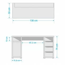 Fredriks Schreibtisch Nichols - Weiß 11 Fredriks Schreibtisch Nichols - Weiß -Büromöbel Verkäufe 1000280769 210809 06062100002 SKETCH DETAILS P000000001000280769 sketch