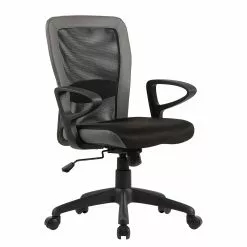 Fredriks Bürodrehstuhl Pialba - Kunstleder & Mesh / Kunststoff - Schwarz / Dunkelgrau -Büromöbel Verkäufe 1000280786 210809 06062700030 DETAILS P000000001000280786