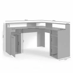 Fredriks Eckschreibtisch Felm - Anthrazit -Büromöbel Verkäufe 1000280796 220112 1247380000503 SKETCH DETAILS P000000001000280796 sketch