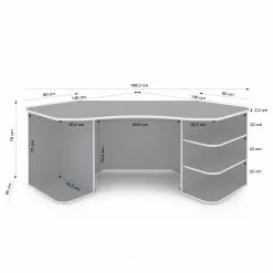 Fredriks Eckschreibtisch Crosswoods - Anthrazit / Weiß -Büromöbel Verkäufe 1000280802 210913 08560500010 SKETCH DETAILS P000000001000280802 sketch