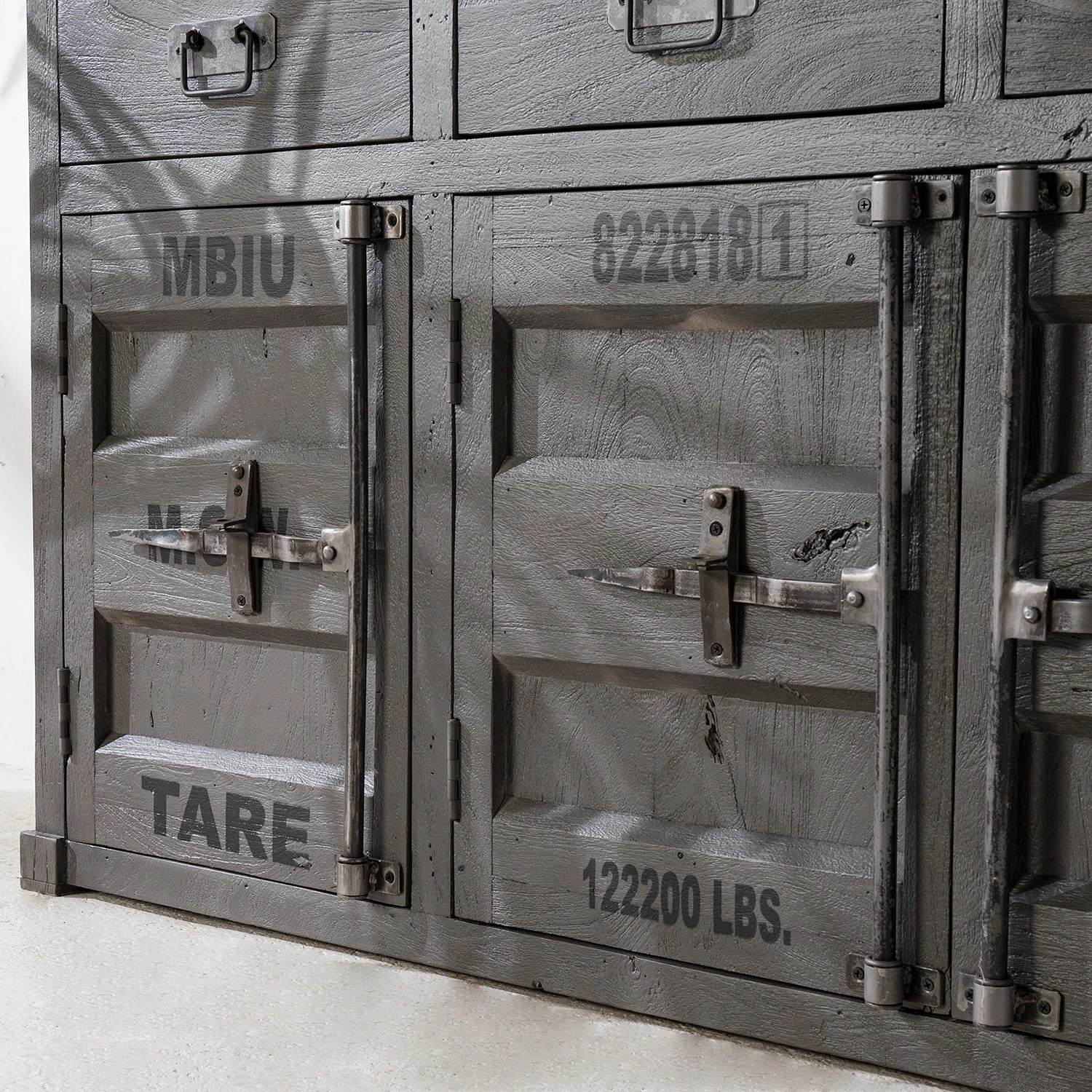 Wolf-Möbel Sideboard Container - Akazie Grau 8 Wolf-Möbel Sideboard Container - Akazie Grau – Bild 6