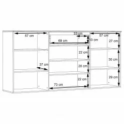 Loftscape Sideboard Corey - Inkl. Beleuchtung - Eiche Dekor / Grau -Büromöbel Verkäufe 1000282740 211109 144351000549 SKETCH DETAILS P000000001000282740 sketch