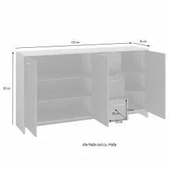 Fredriks Sideboard Edgeworth - Altholz Dekor / Anthrazit -Büromöbel Verkäufe 1000283869 210805 14244600357 SKETCH DETAILS P000000001000283869 sketch