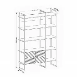 Red Living Regal Sumatra Sun - Metall - Walnuss Dekor / Schwarz -Büromöbel Verkäufe 1000284387 210809 06091300165 SKETCH DETAILS P000000001000284387 sketch