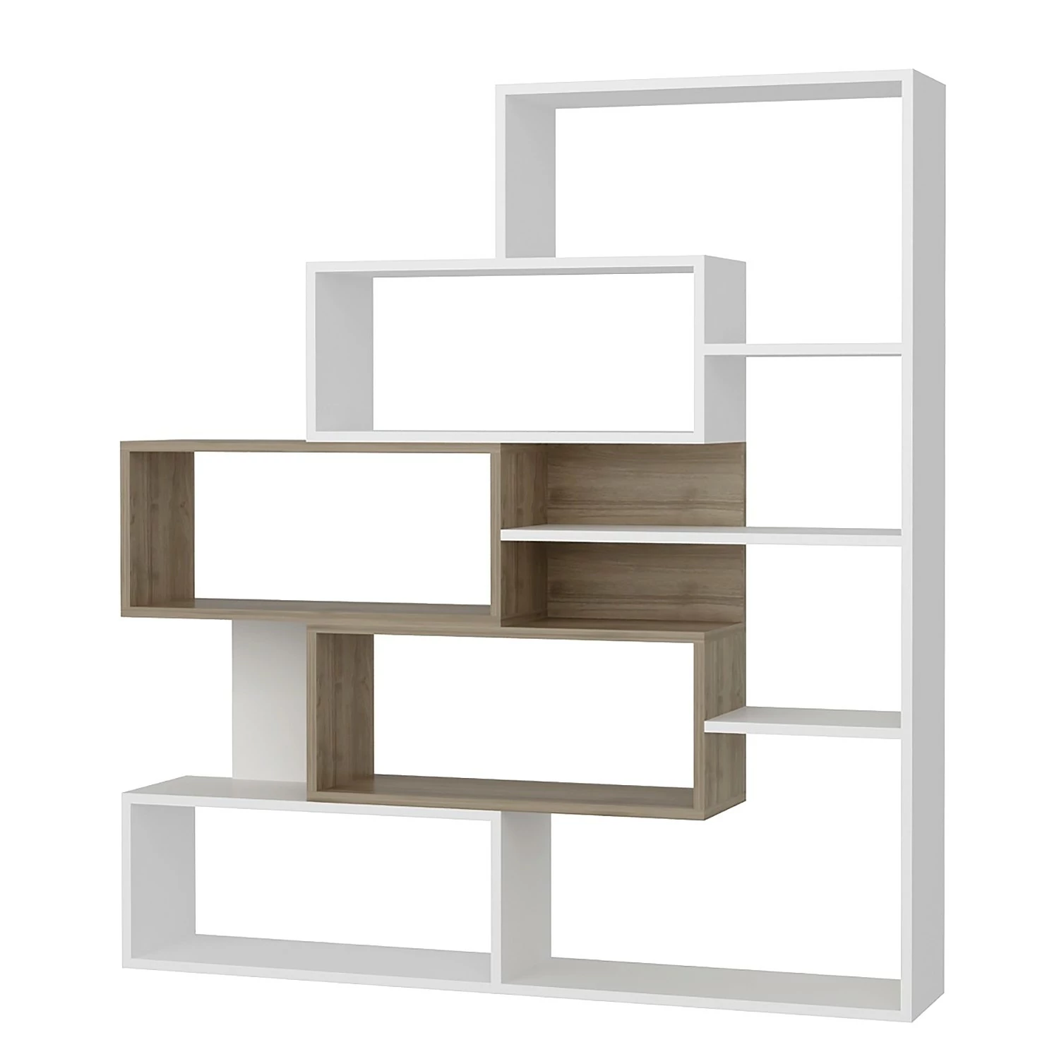 Loftscape Regal Mertyn - Weiß / Walnuss Hell Dekor 3 Loftscape Regal Mertyn - Weiß / Walnuss Hell Dekor