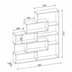 Loftscape Regal Mertyn - Weiß / Walnuss Hell Dekor 9 Loftscape Regal Mertyn - Weiß / Walnuss Hell Dekor -Büromöbel Verkäufe 1000284396 210809 06093100187 SKETCH DETAILS P000000001000284396 sketch