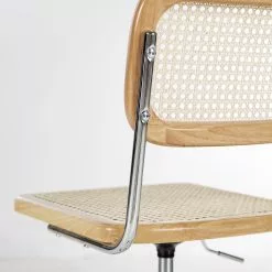 Mørteens Bürostuhl Ramon - Rattan / Buche massiv / Stahl - Beige / Buche / Chrom -Büromöbel Verkäufe 1000285156 220524 045 DETAILS P000000001000285156