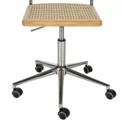 Mørteens Bürostuhl Ramon - Rattan / Buche massiv / Stahl - Beige / Buche / Chrom -Büromöbel Verkäufe 1000285156 220524 065 DETAILS P000000001000285156