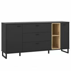 Loftscape Sideboard Mazzo - Schwarz / Eiche Artisan Dekor -Büromöbel Verkäufe 1000285799 210819 12212500042 DETAILS P000000001000285799