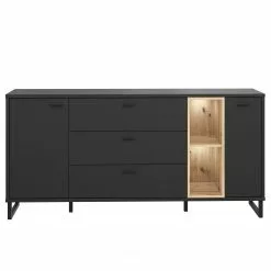 Loftscape Sideboard Mazzo - Schwarz / Eiche Artisan Dekor -Büromöbel Verkäufe 1000285799 210819 12212500043 DETAILS P000000001000285799