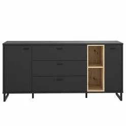 Loftscape Sideboard Mazzo - Schwarz / Eiche Artisan Dekor -Büromöbel Verkäufe 1000285799 210819 12212500044 DETAILS P000000001000285799