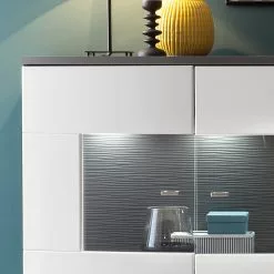 Loftscape Sideboard Intento I - Hochglanz Weiß / Anthrazit -Büromöbel Verkäufe 1000288186 210827 12095600054 DETAILS P000000001000288186